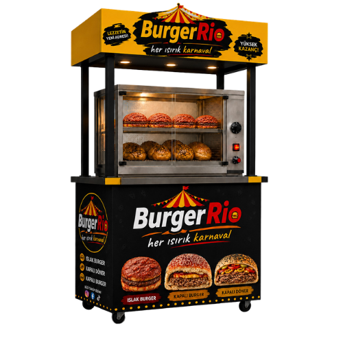 BurgerRio ayaklı konsept tezgah